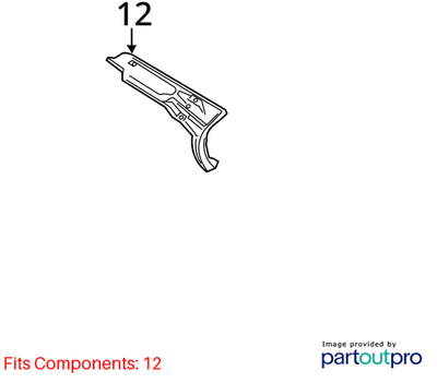 Audi 2009-2017 Q5 Rear Underbody Lining Outer Left 8R0825213A