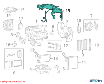 Jeep 2014-2023 Cherokee A/C And Heater Wiring 68223054AC