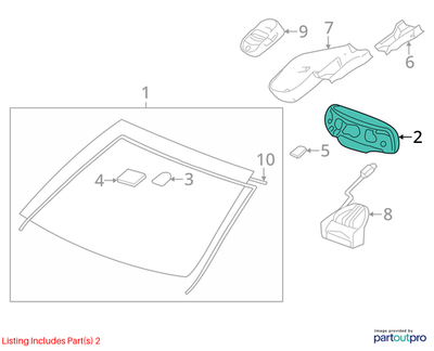 Cadillac 2011-2014 CTS Inside Rearview Mirror 13501863