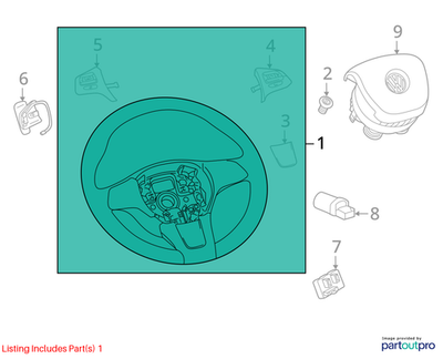 Volkswagen 2010-2018 Touareg Steering Wheel 7P6419091ANGB