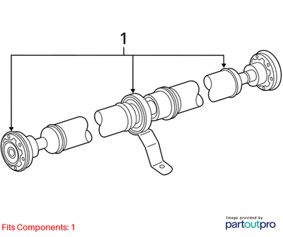 2012 Audi Q5 Drive Shaft Used OEM 8R0521101C
