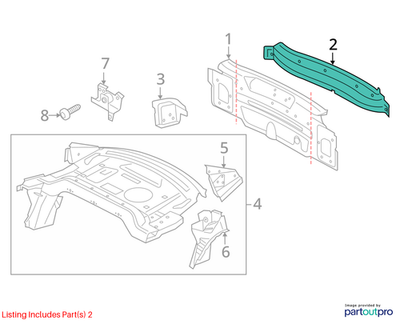 2012–2018 Audi A6 / A7 Rear Lower Body Panel Used OEM 4G5813307