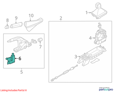 2011–2014 VW Jetta/PQ35 Parking-Brake Warning Switch Used OEM 1J0947561C