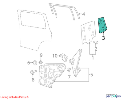 Volkswagen 09-26 Tiguan Vent Window Assembly 5N0845213D
