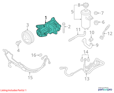 2012 BMW Power Steering Pump Used OEM 32416796453