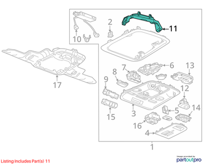 2018 Cadillac CTS Theft Deterrent Sensor Mounting Bracket Used OEM 22759267