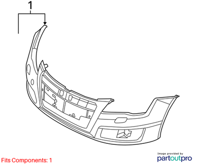 Audi 2012-2015 A7 Quattro Bumper Cover 4G8807065AGGRU