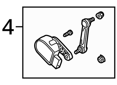 2002-2010 Volkswagen Touareg Headlight Level Sensor 7L6616571