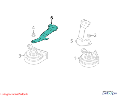 Volkswagen 2012-2019 Volkswagen Jetta Horn Bracket 5C0951182M