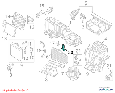 Volkswagen 02-18 Volkswagen Jetta HVAC Blower Motor Resistor 1K0959263A