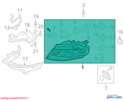 Audi 2009-2012 Audi A4 Headlight 8K0941029AH