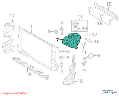 Audi 2013 Engine Coolant Reservoir 4G0121403AG