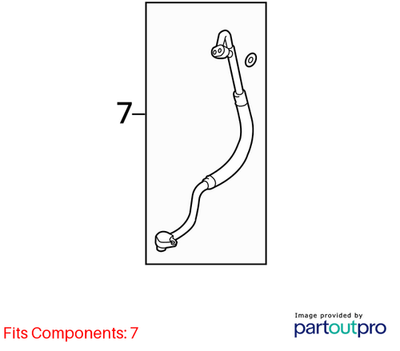 Audi 2016-2017 A7 A/C Refrigerant Suction Hose 4G0260707BT