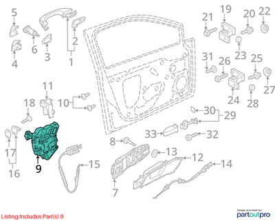 Volkswagen 2017 Volkswagen Golf Door Lock Latch 5GM837015C