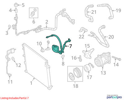 Jeep 2014-2018 Cherokee A/C Suction & Discharge Line 68103259AE