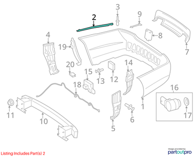 07-13 Mercedes-Benz S550 Bumper Cover Reinforcement 2218850116