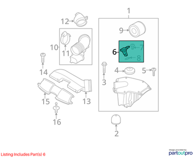 BMW 2009 X5 Mass Air Flow Sensor xDrive 13627551638