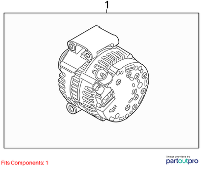 2011–2015 Mini Cooper Alternator 120 A Used OEM 12317615484
