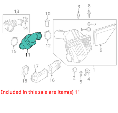 2012-2016 BMW 528iX Upper Duct 13717612094