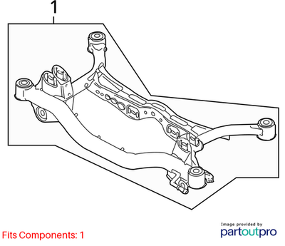 2017 Volkswagen Tiguan Suspension Subframe Crossmember Used OEM 5N0505235AH