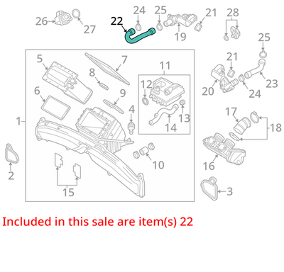 2012-2018 Audi A8 Turbocharger Intercooler Hose 079145712D