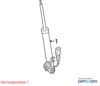2009 Audi A4 Quattro Rear Shock Absorber Used OEM 8F0513025A