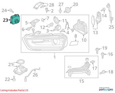 2012–2018 Audi A6 Daytime Running Light Control Module Used OEM 4G0907697D