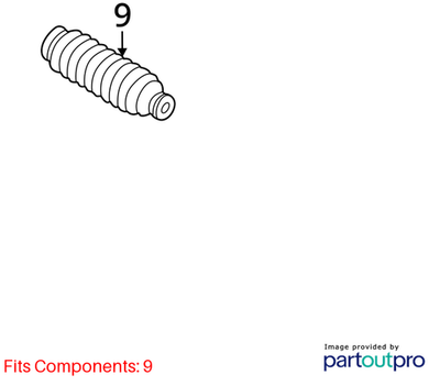 Volkswagen 2023 Volkswagen Tiguan Rack And Pinion Bellows 1K0423831B