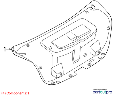 2011–2016 BMW 520i Trunk Lid Trim Panel USED OEM 51497204372