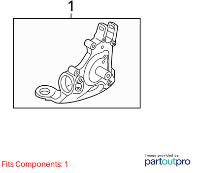 Audi 2013-2016 Audi A6 Steering Knuckle 8K0505431AR