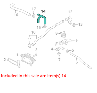 2017-2019 Audi SQ5 Coolant Hose 4M0122096F