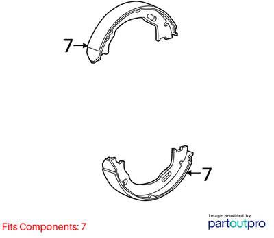 Dodge 08-23 Challenger Parking Brake Shoe And Lining Kit 68020626AB