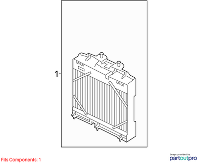 2011–2016 BMW 520i Supplementary Cooler Right Radiator USED OEM 17117575253