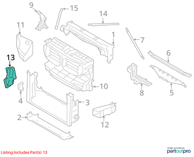 2011–2016 BMW 520i Left Air Channel USED OEM 51757185167