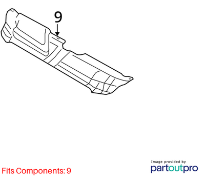 2008–2012 Audi A4 Front Upper Radiator Support Sight Shield Used OEM 8K0807081