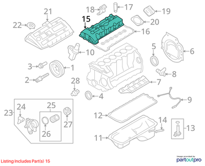2008-2013 BMW 125i Valve Cover Used OEM 11127552281
