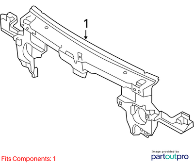 Volkswagen 2010-2017 Touareg Radiator Support Tie Bar 7P6805594C