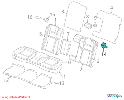2008-2023 Dodge Challenger Seat Back Latch Striker 4628848AB