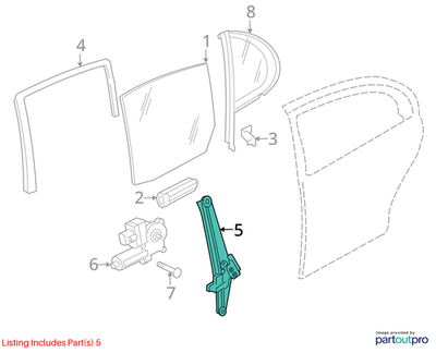 Jaguar 2000-2002 Jaguar S-Type Window Regulator XR837316