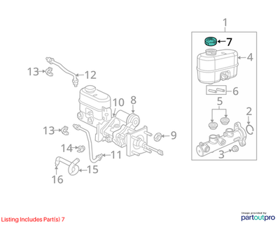 Dodge 2001-2012 Dakota Brake Master Cylinder Reservoir Cap 4683656AB