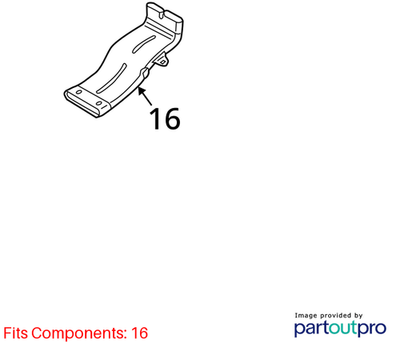 2012–2015 Audi A6 Right Lower B-Pillar Air Guide Channel Used OEM 4G0819830