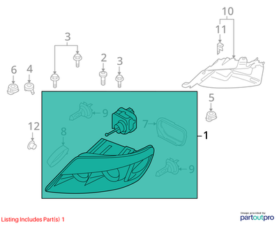 Audi 2007-2009 Q7 Headlight Assembly 4L0941003F
