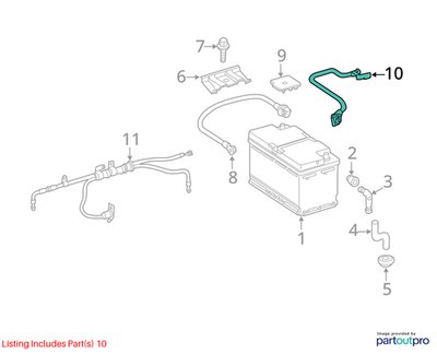 Mercedes-Benz 08-11 S450 Battery Negative Cable 2215407710