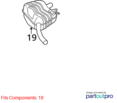 Audi 2012-2018 Audi A6 Exhaust Muffler 4G0253610AD