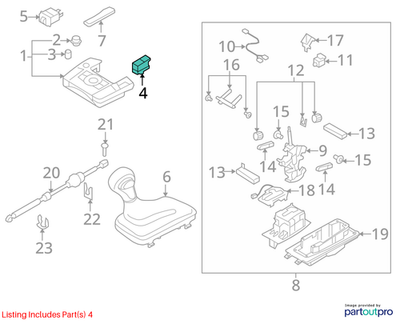 2010-2015 Audi Q7 Start Stop Engine Switch Button 4L0905217B