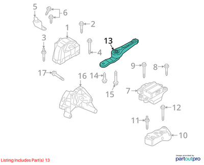 Volkswagen 06-18 Jetta Engine Mount Support Bracket 1K0199855BJ