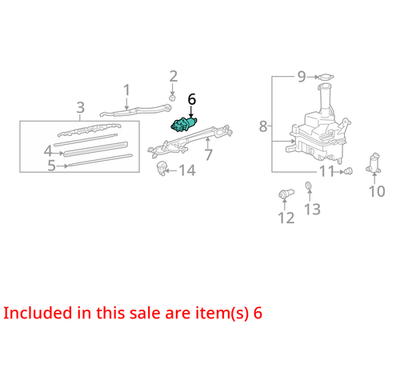 1998-2005 Lexus GS430 Windshield Wiper Motor 8511030420
