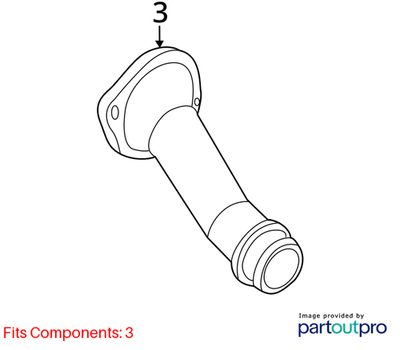 2011–2015 VW Jetta 2.0L Thermostat Housing/Coolant Flange OEM 06A121121C