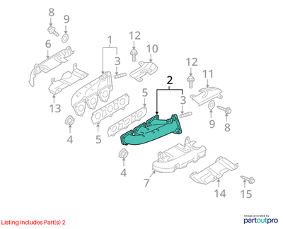Audi 2008-2020 A4 Exhaust Manifold 06E253031K