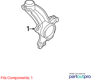Volkswagen 2011 Volkswagen Jetta Steering Knuckle 561407255
